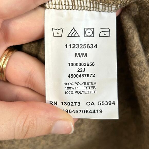 Wrangler Authentics Long Sleeve Fleece Quarter Zip Pullover NWT Men's Sz M Brown - Picture 6 of 6